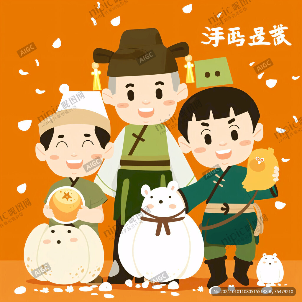 好柿花生插画