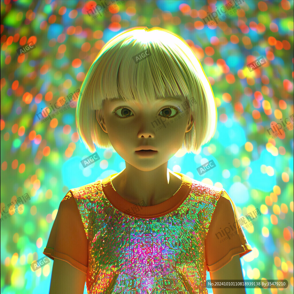 3d效果女孩