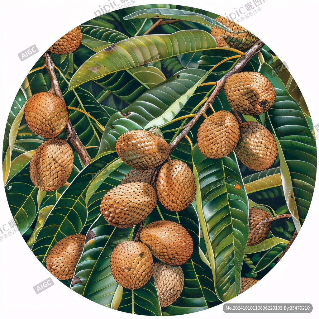 美国山核桃插画