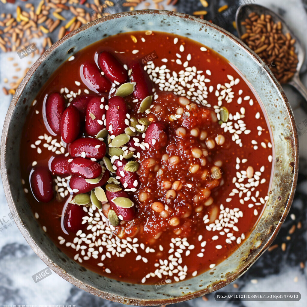 红豆薏米粥素材