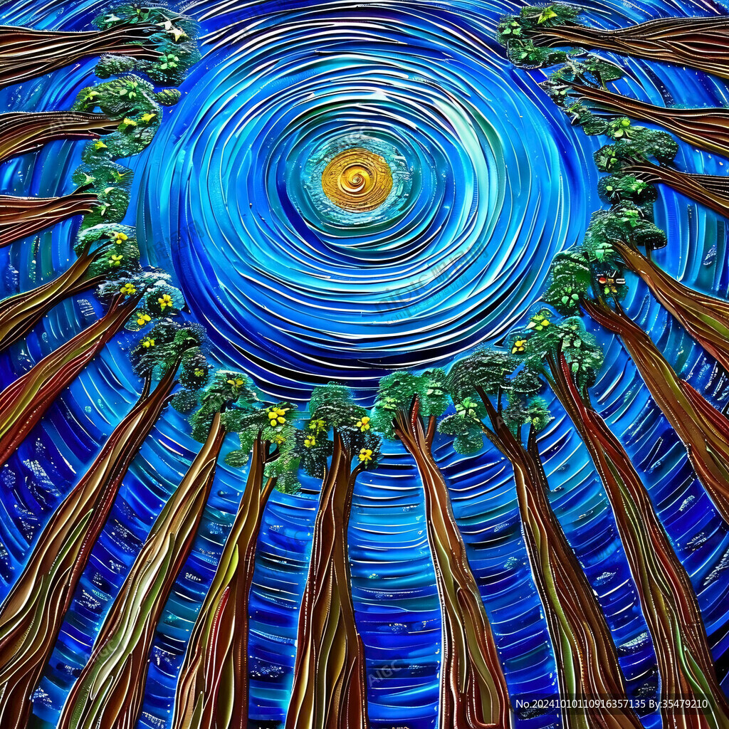 旋涡星空装饰画