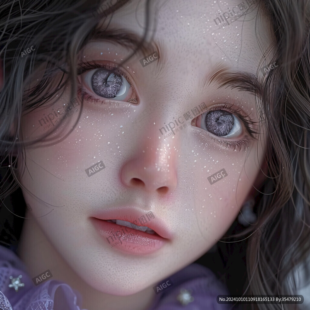 3d效果女孩