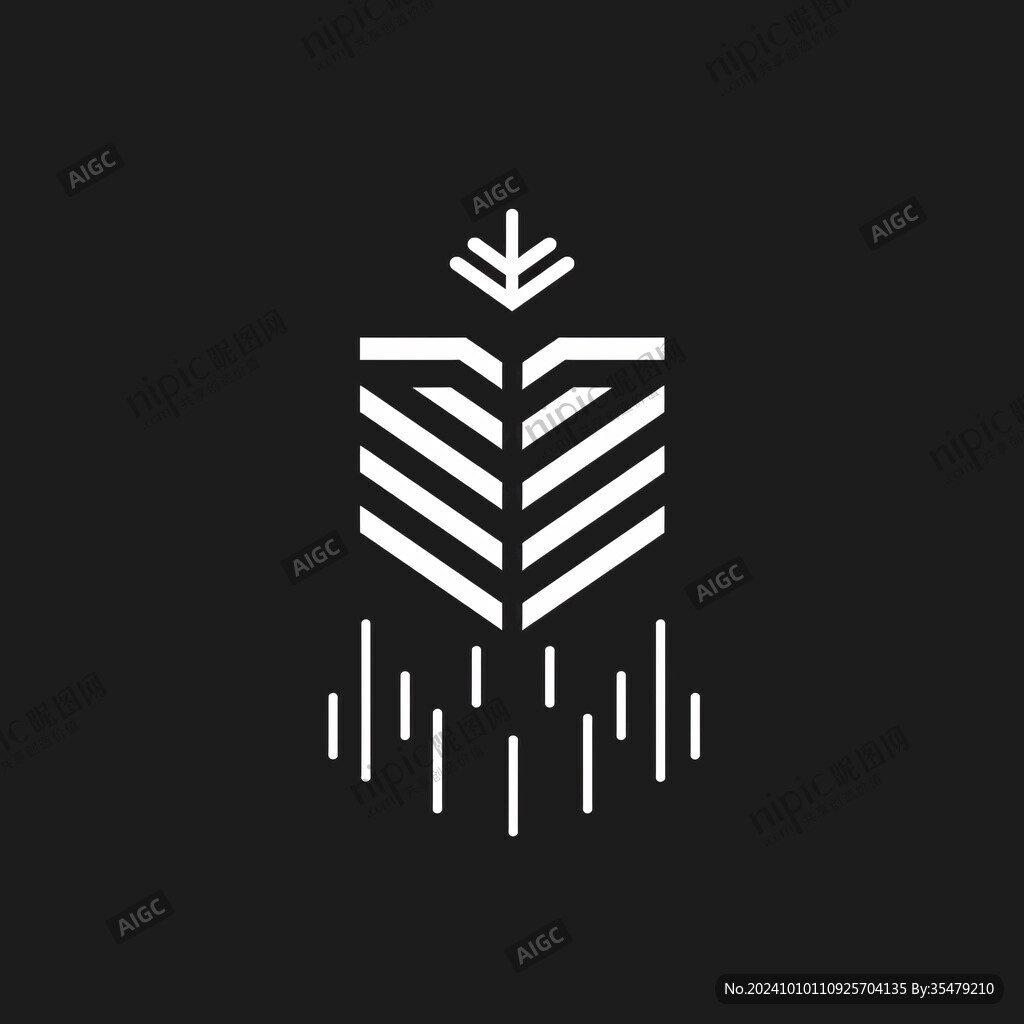 线条麦穗logo