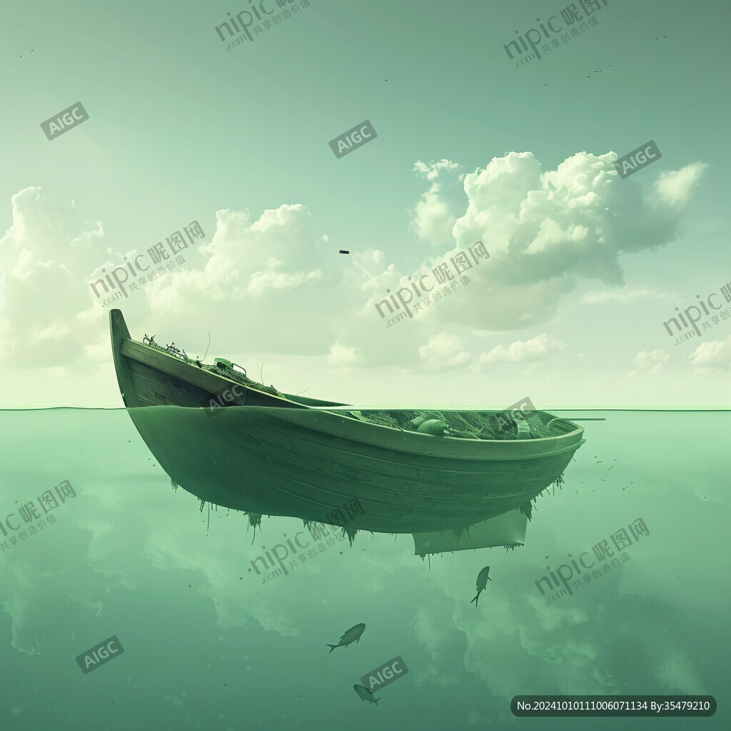 旅游广告大自然渔舟