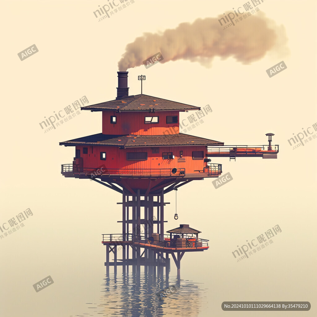 抽油机插画