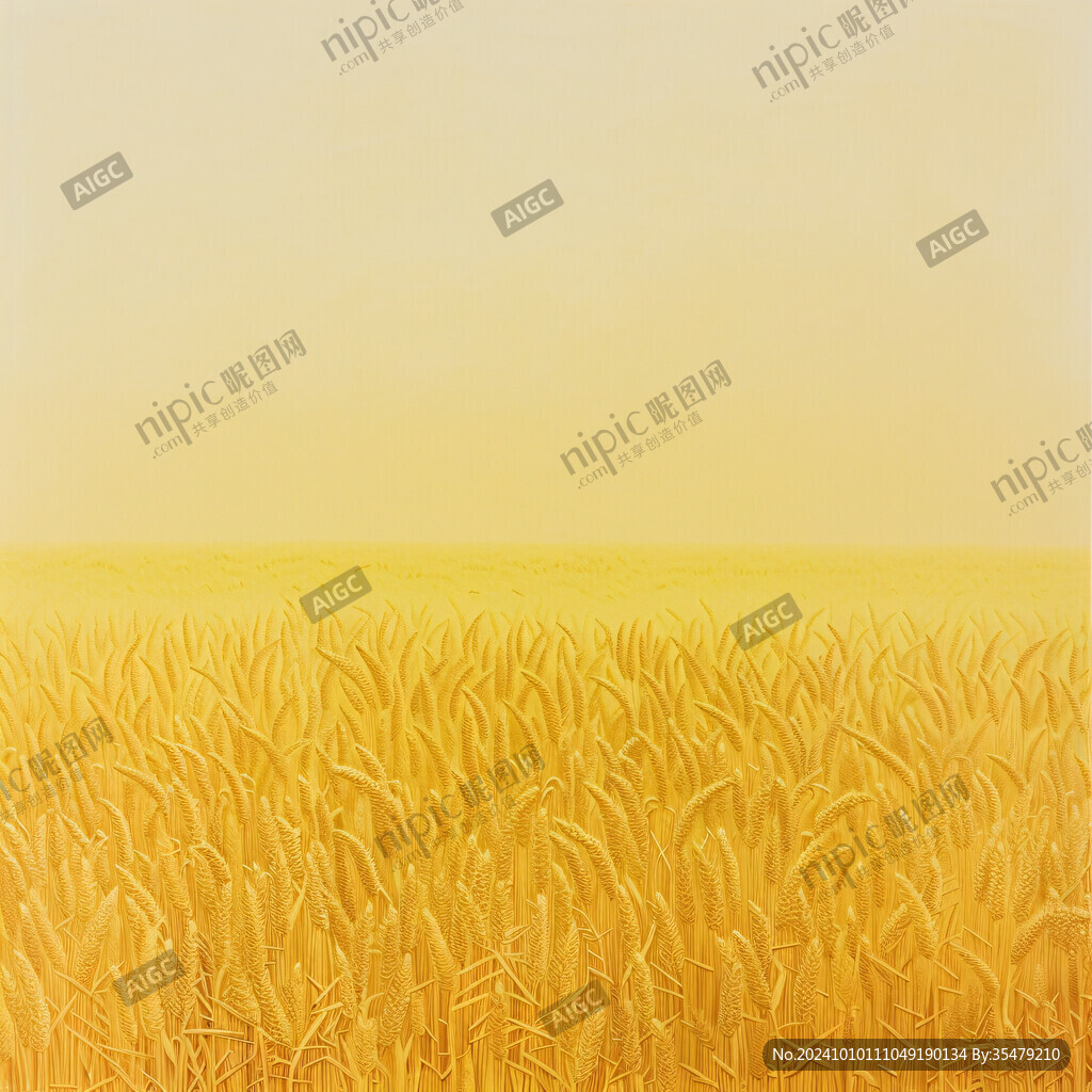 金色麦子插画