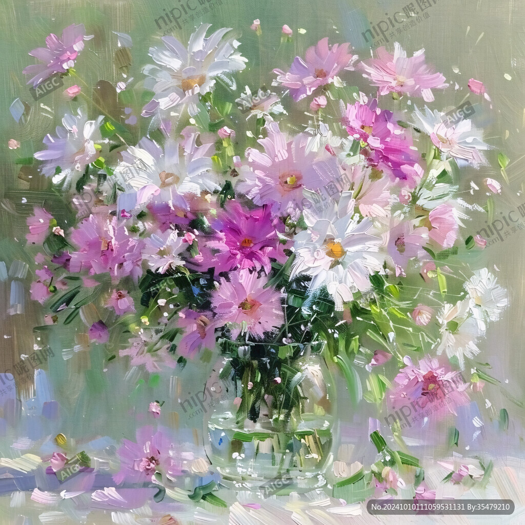 油画静物花卉