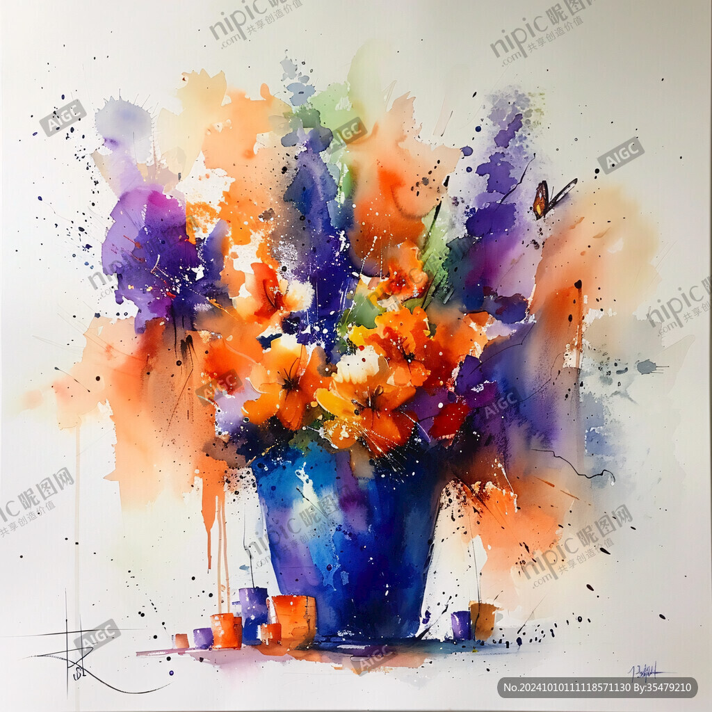 创意水彩画现代水彩画