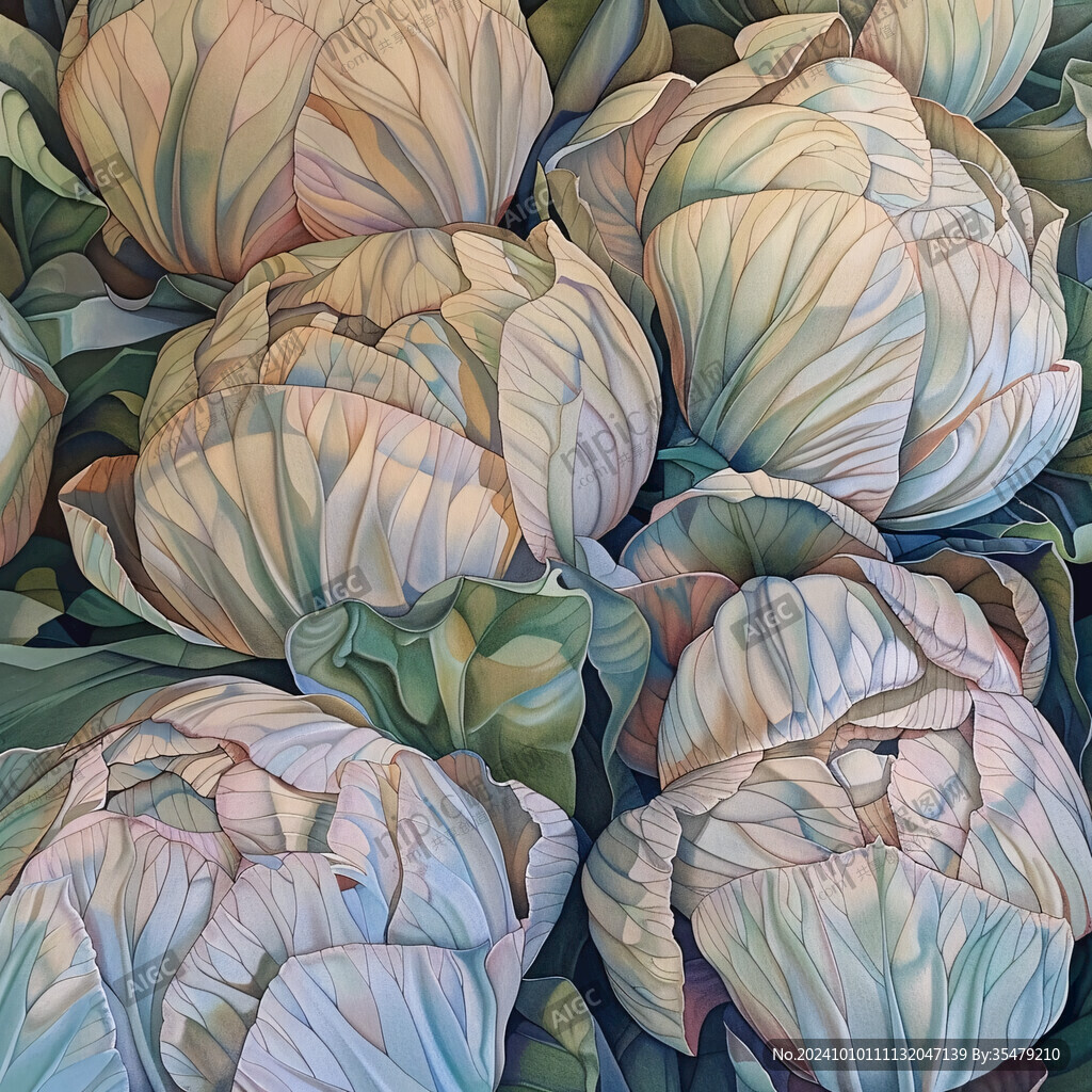 3d浮雕缤纷花卉