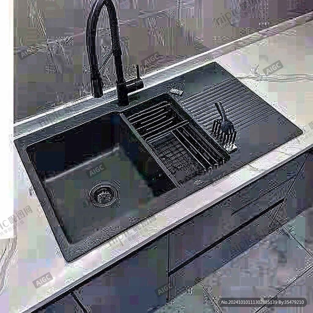 厨房水槽场景建模渲染