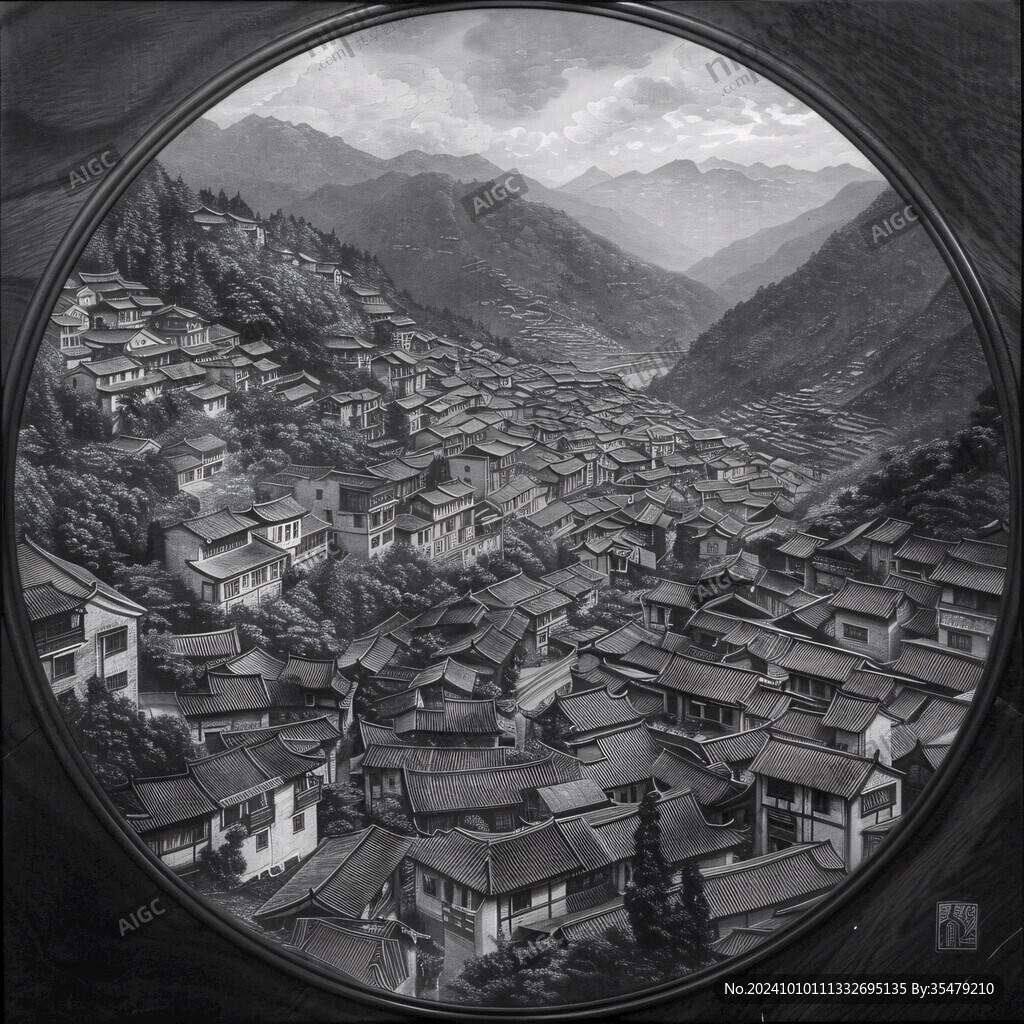 黔东南地产广告插画