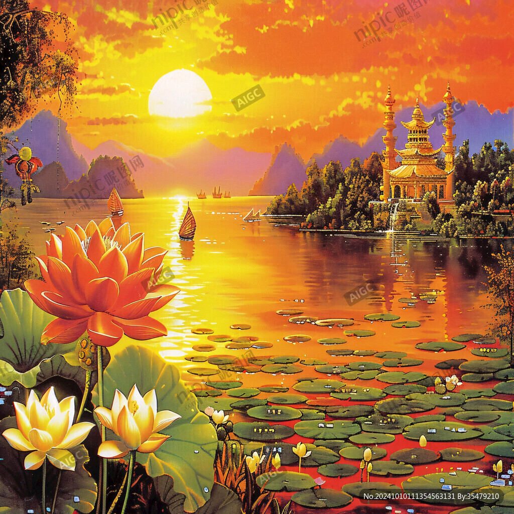 莲花电视背景