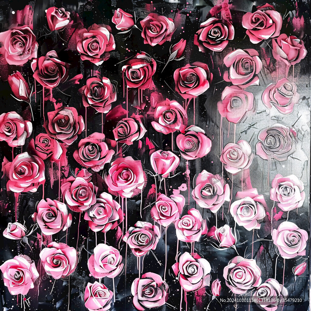 玫瑰花3d画