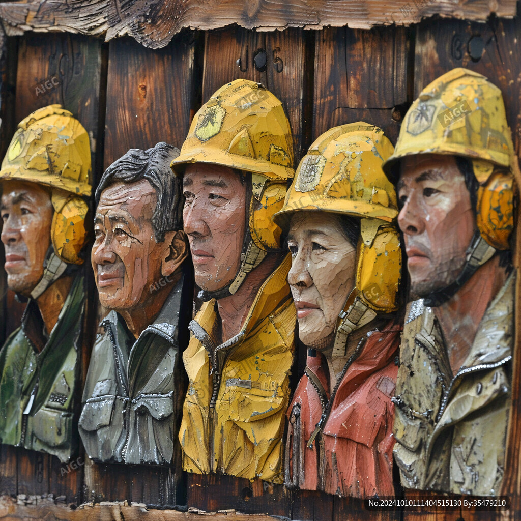 中国劳工雕塑