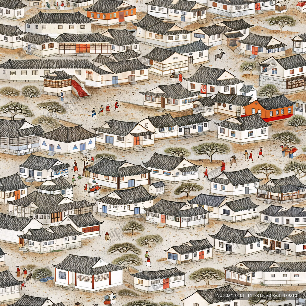纳西族城市插画
