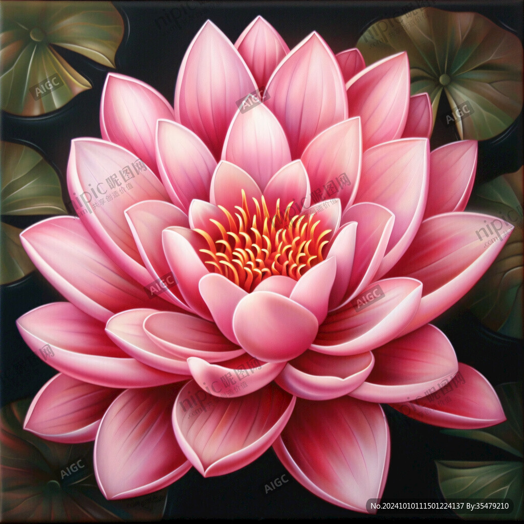 3d立体花卉荷花