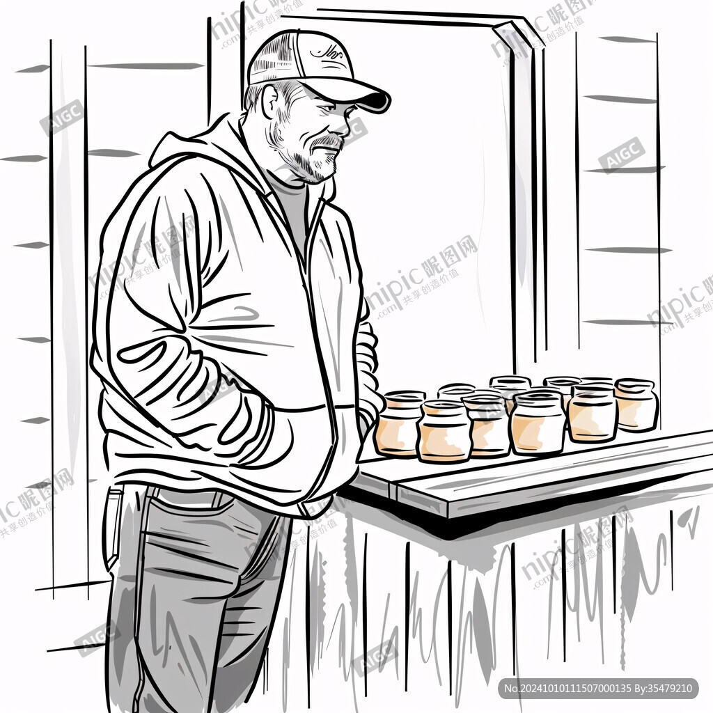 养蜂人插画