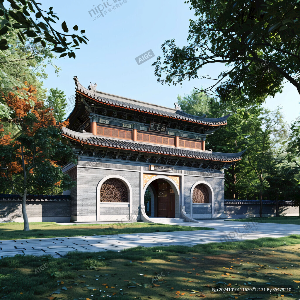 古建山门效果图
