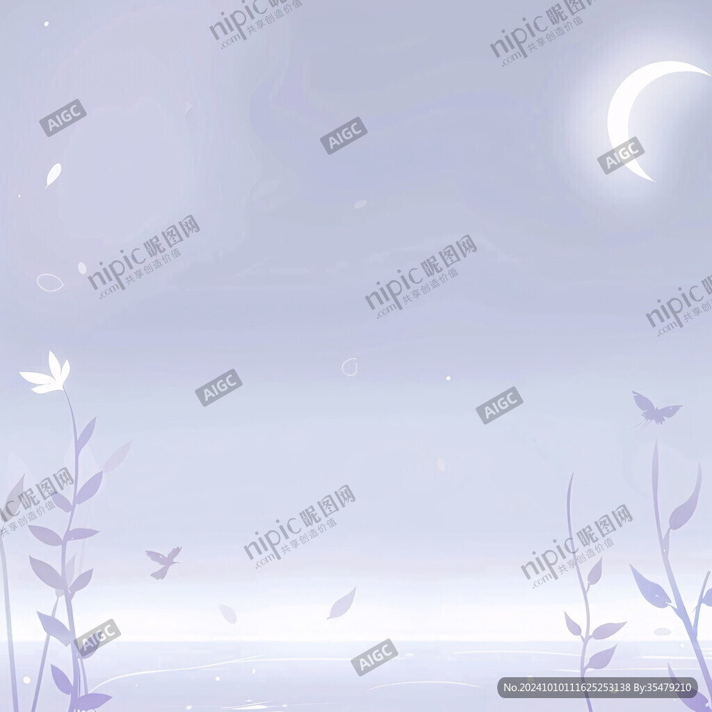 蓝紫色插画画面