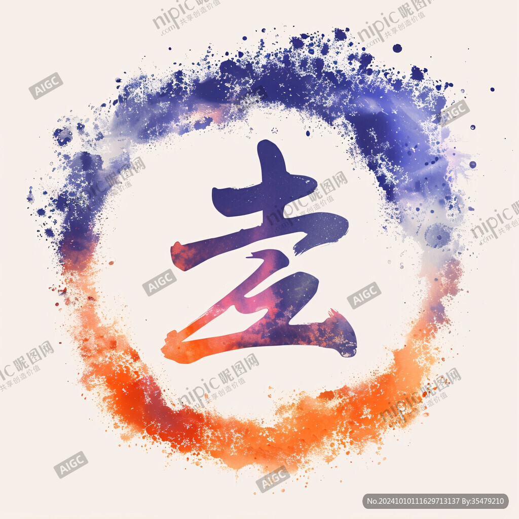 水墨寿字