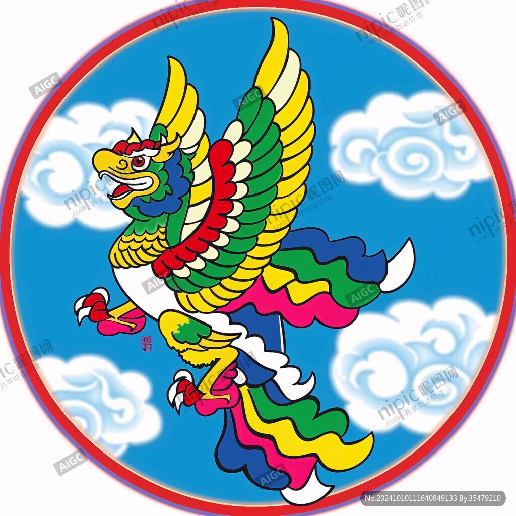 凤凰卡通图案