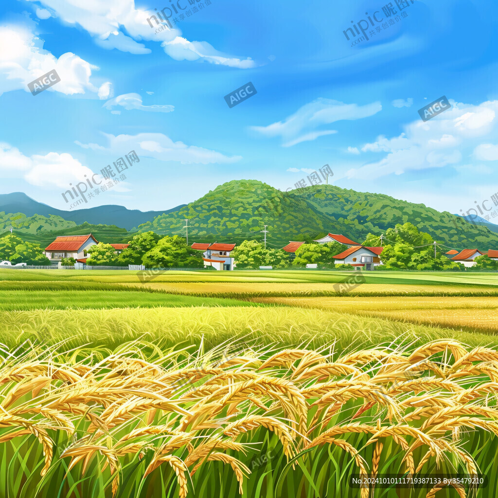 高清乡村稻天