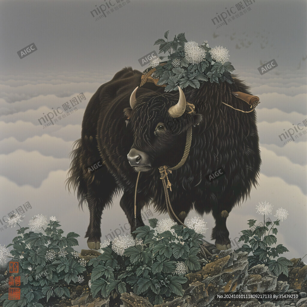 大黄牛装饰画