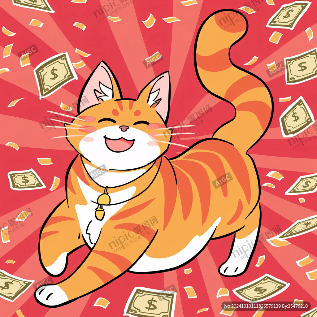 发财猫插画