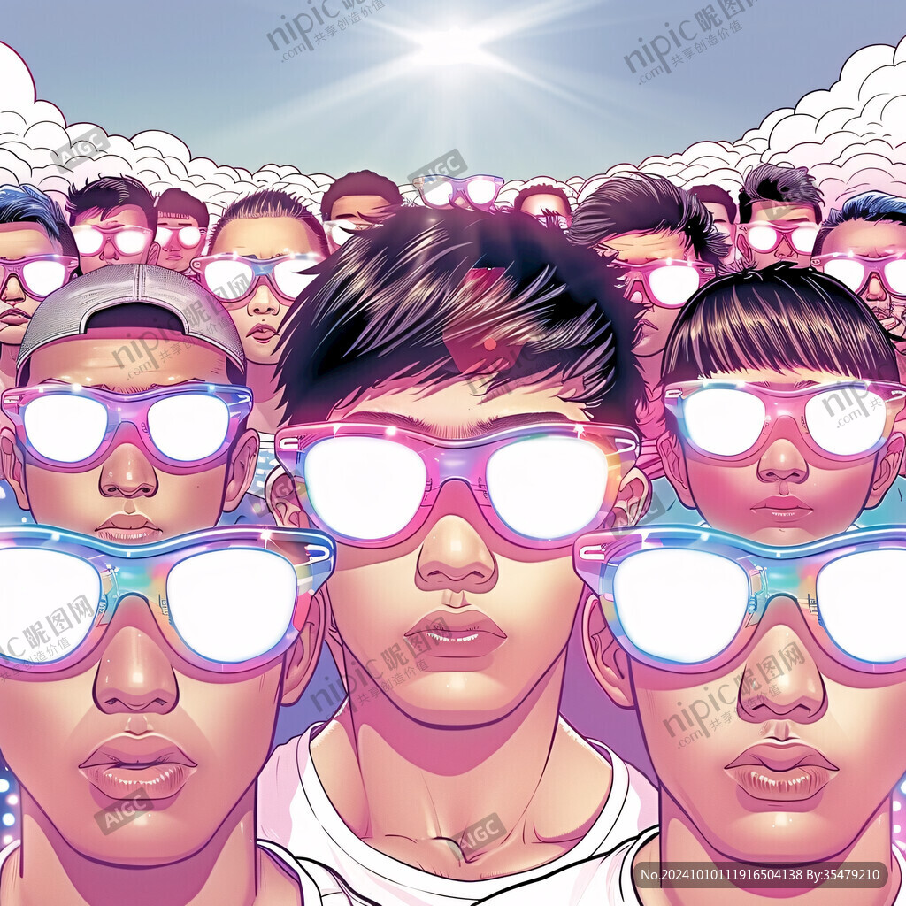 青春题材人物插图