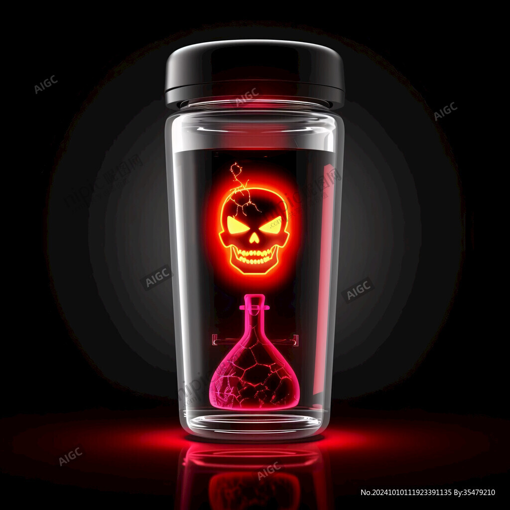 骷髅头玻璃杯