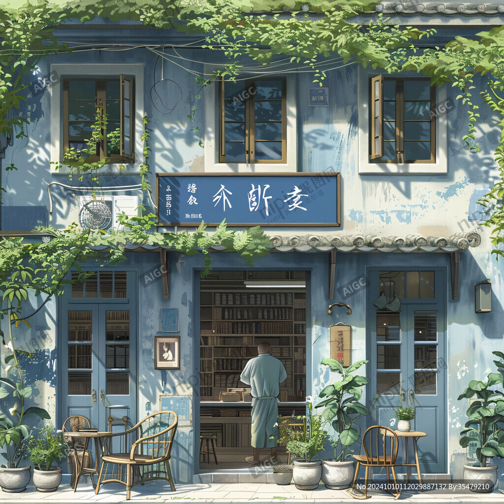 茶楼插画