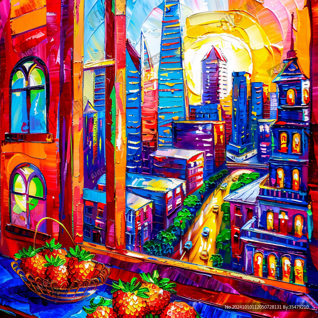 智能城市装饰画