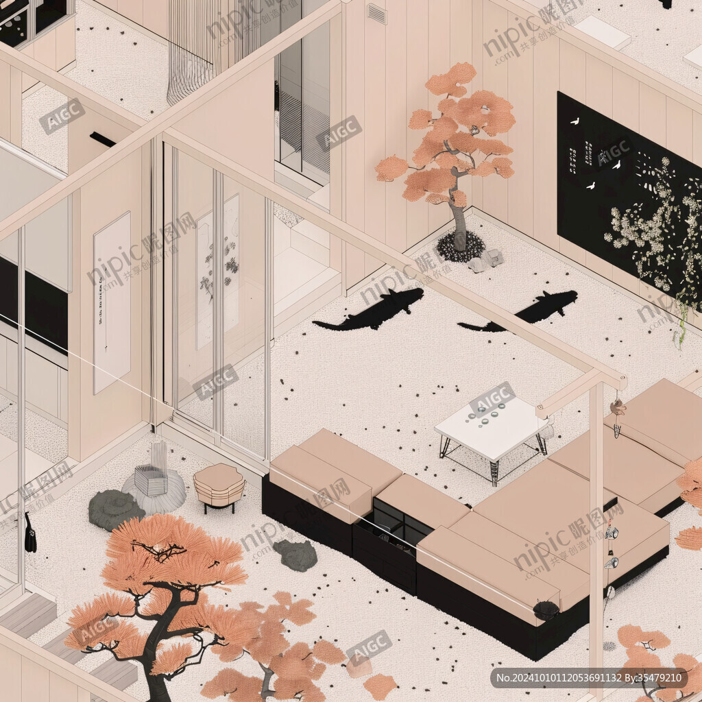 室内场景插画
