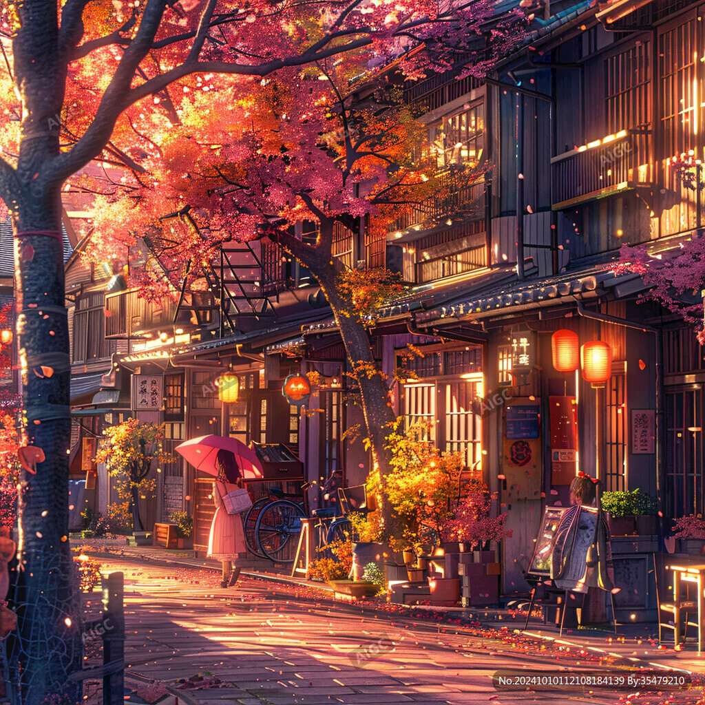 日系风景插画