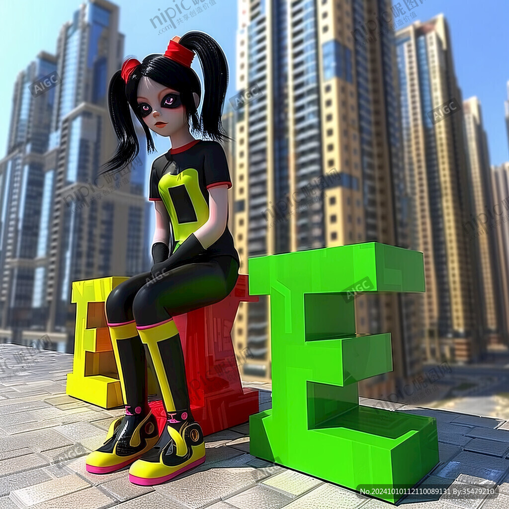 3d卡通女孩