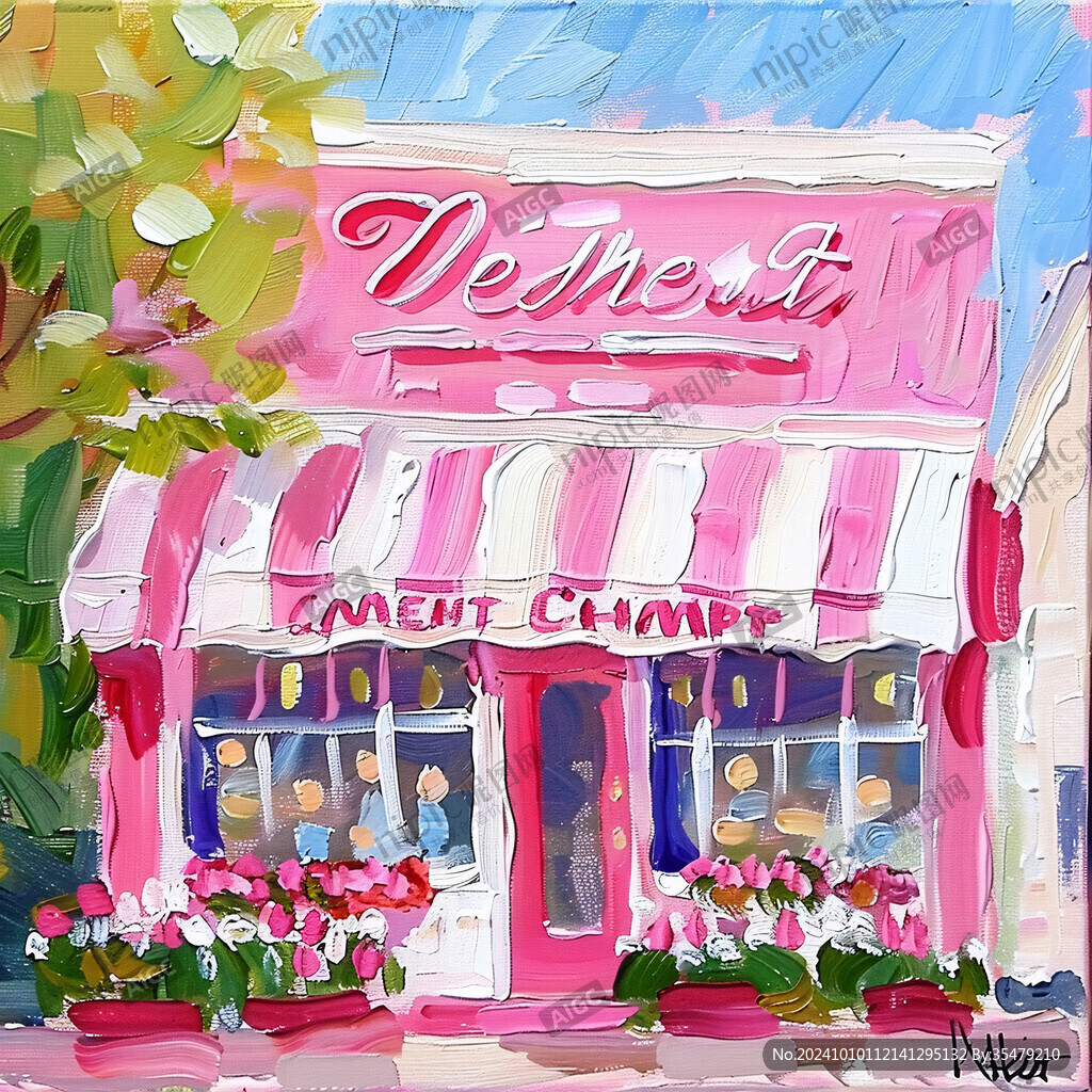 店门口插画