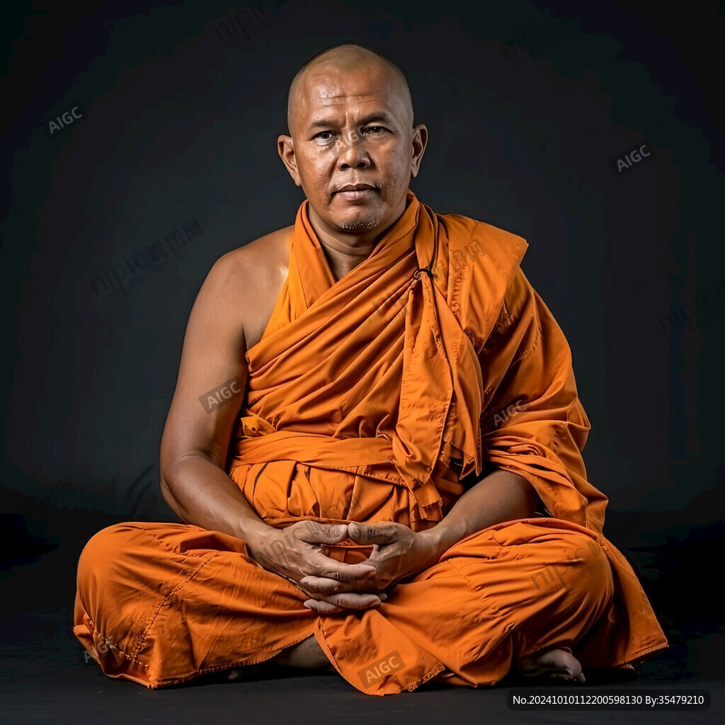 沉思的僧人