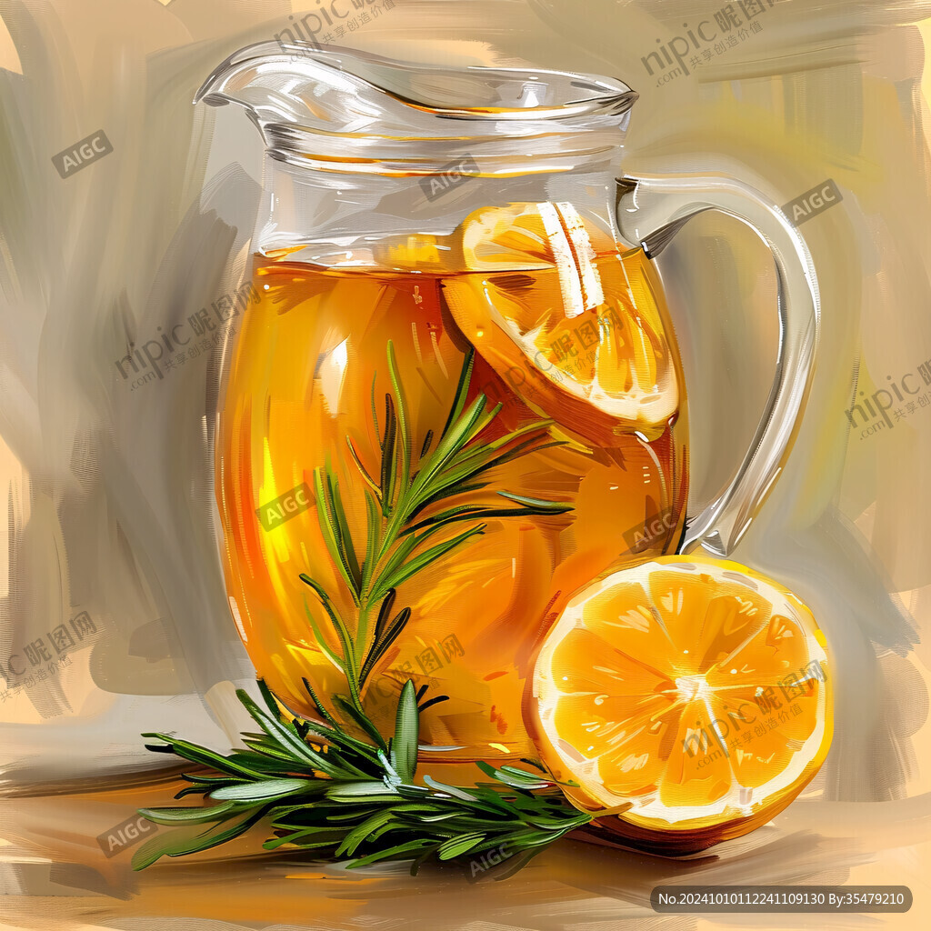 柠檬蜂蜜插画