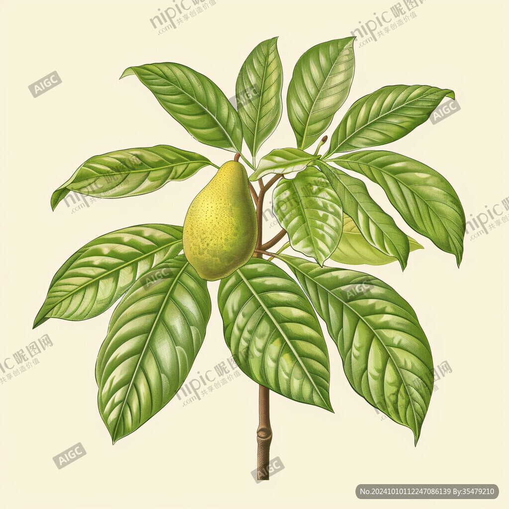 美国山核桃插画