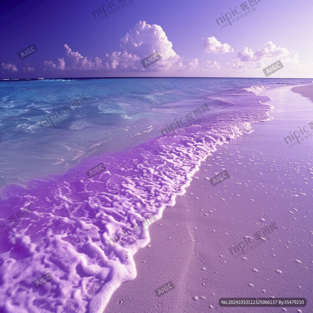 紫色的海水