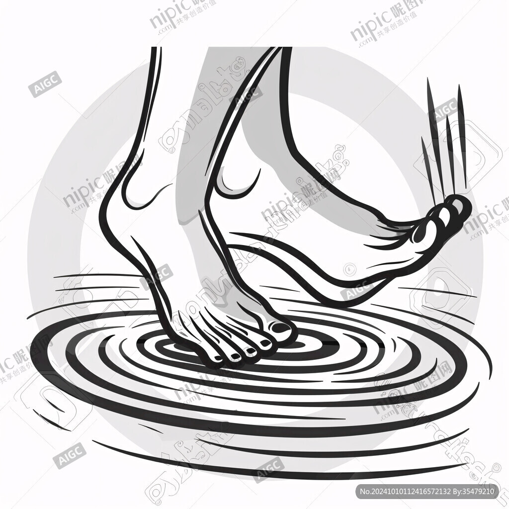 手绘按摩插画