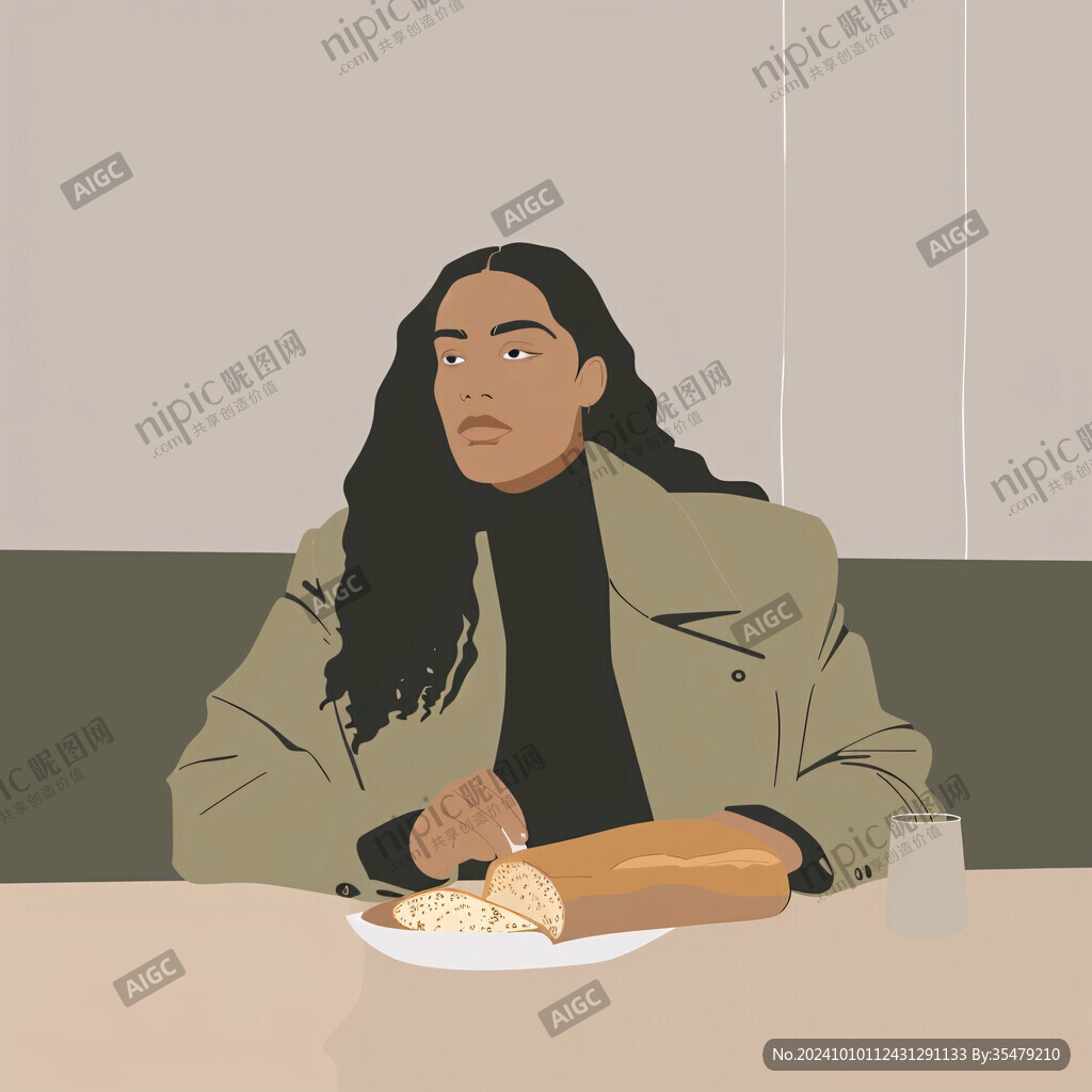 偏平化人物插画