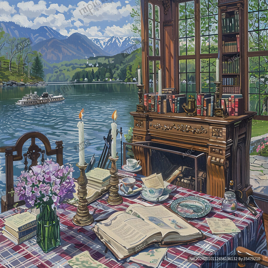 餐厅风景画