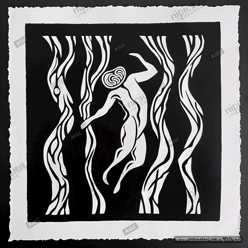 具象形态版画木版画