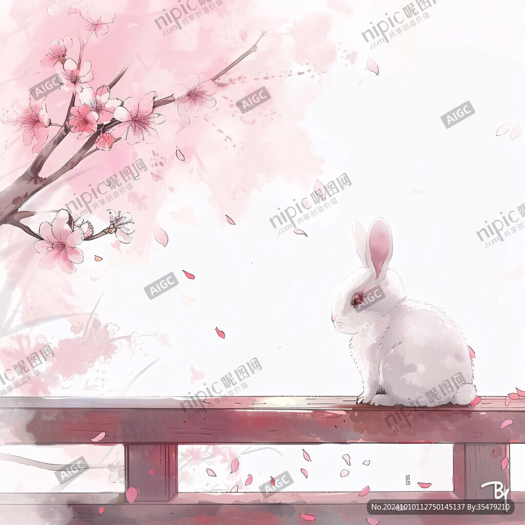 古装月兔插画