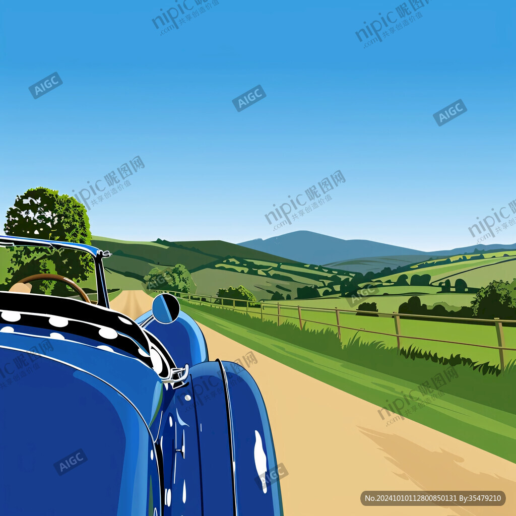 公路小汽车插画