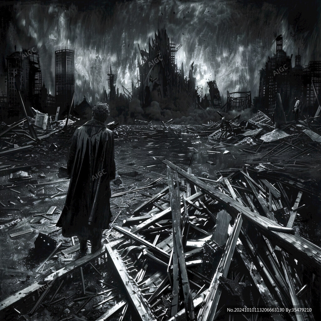 灾难片海报背景