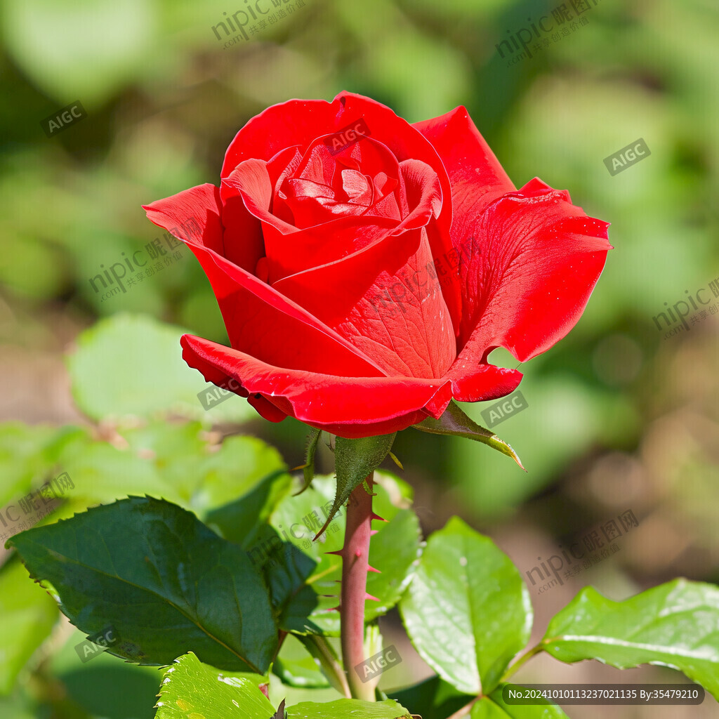 朱红色月季花