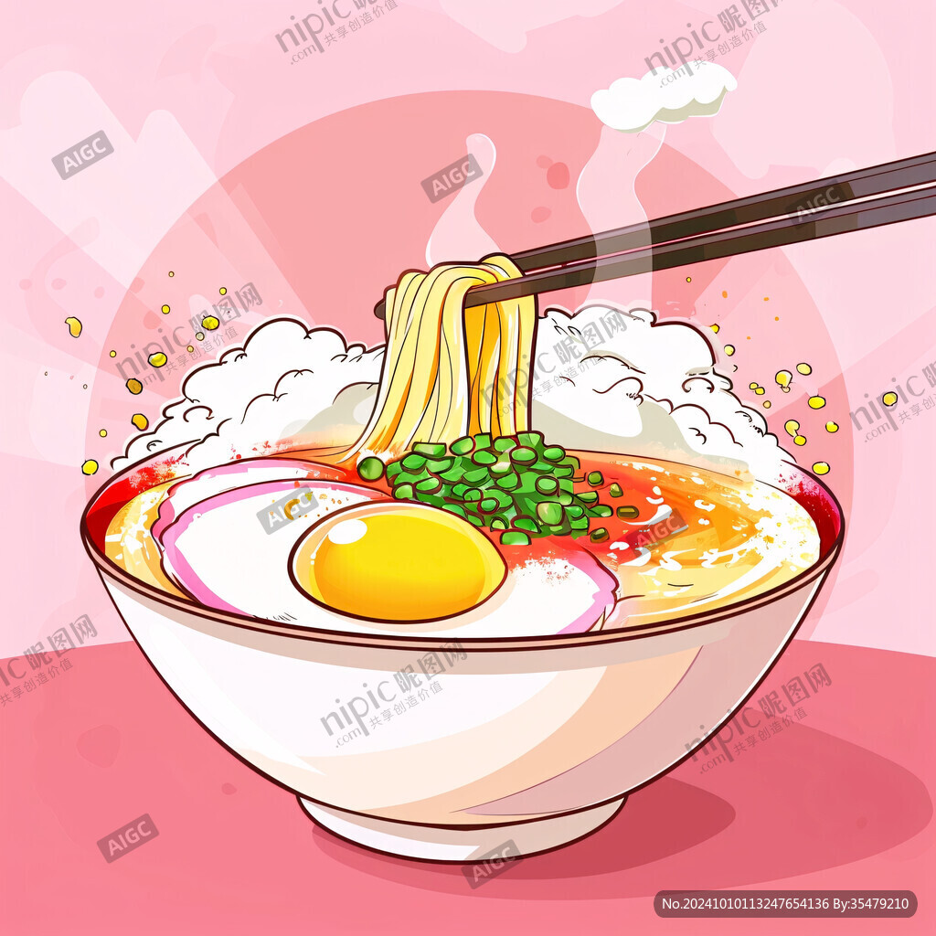 鸡蛋面插画