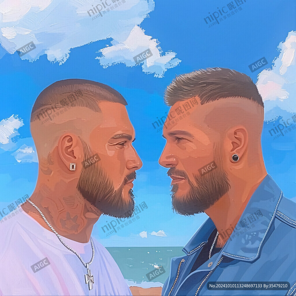 两个对话的人插画